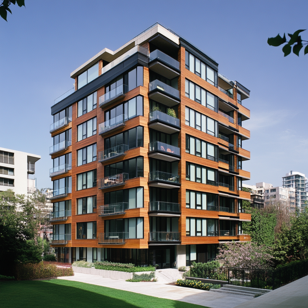 Large properties and commercial use like 10+ storey apartments, hospitals, and hotels.